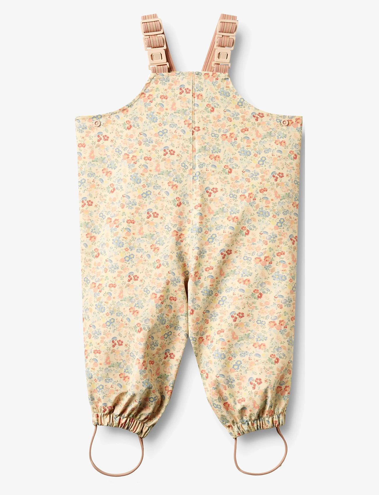 Wheat - Rainwear Charlo Overalls - regnbuxur - flowers and seashells - 0