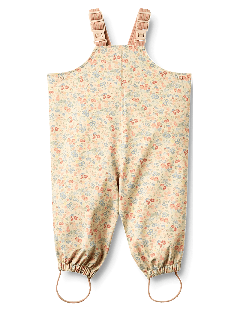 Wheat - Rainwear Charlo Overalls - regnbuxur - flowers and seashells - 0