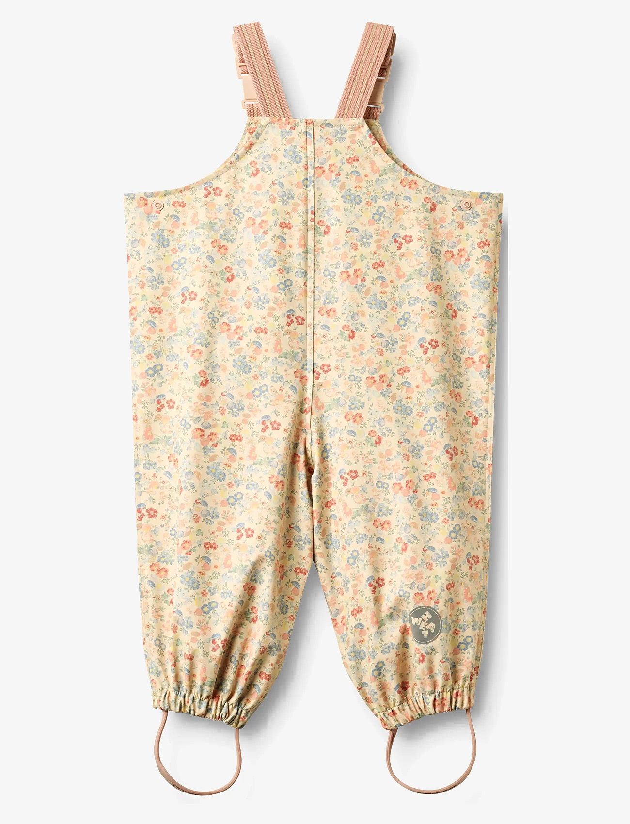 Wheat - Rainwear Charlo Overalls - regnbuxur - flowers and seashells - 1