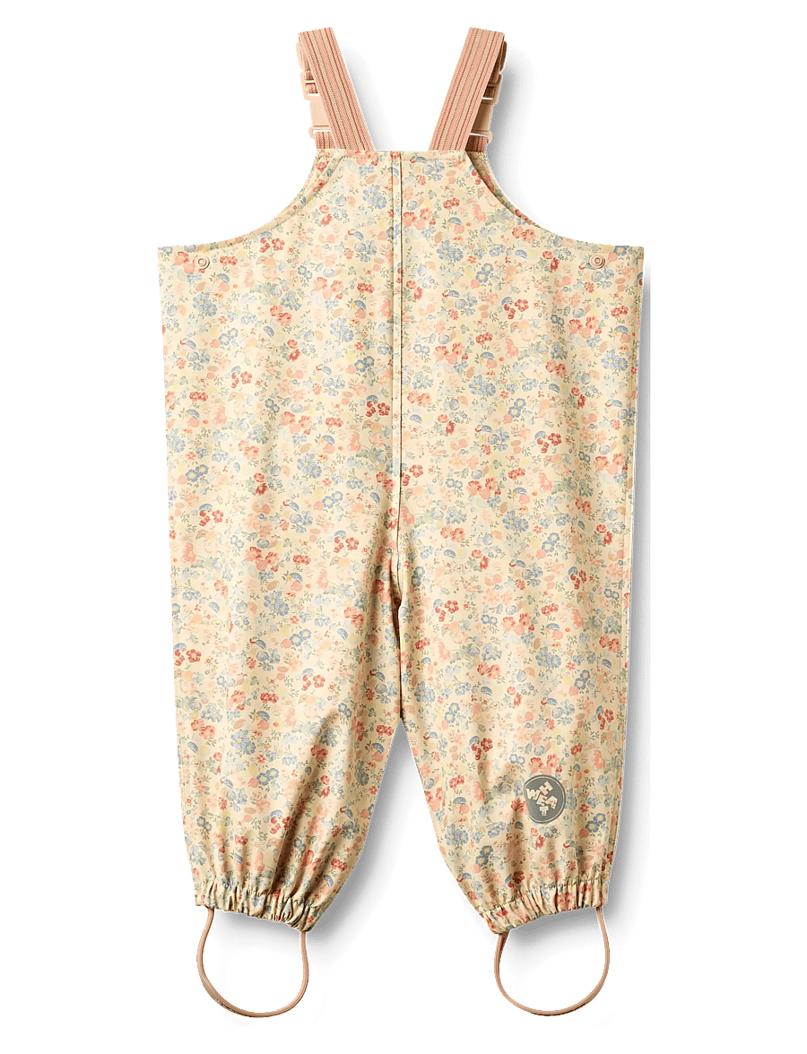 Wheat - Rainwear Charlo Overalls - regnbyxor - flowers and seashells - 1