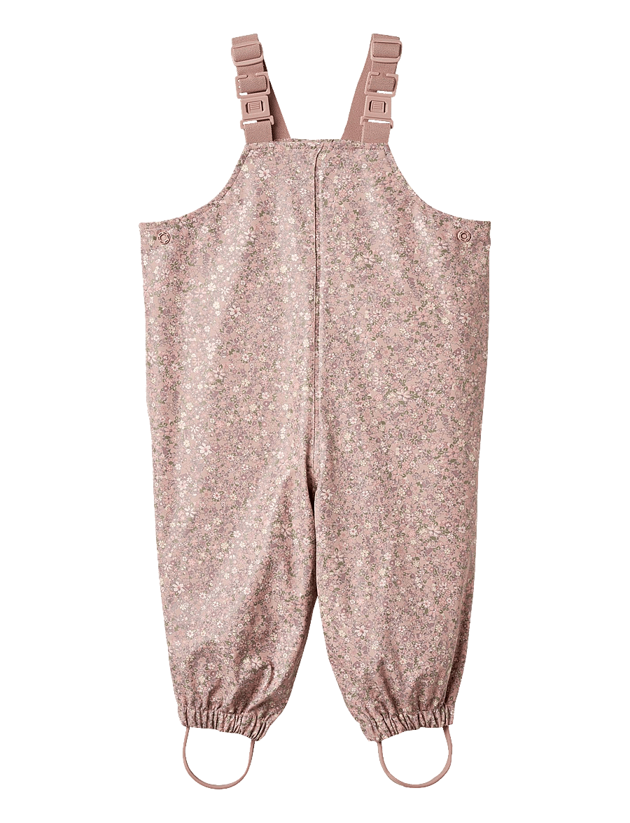 Wheat - Rainwear Charlo Overalls - regnbukser - powder flower meadow - 0