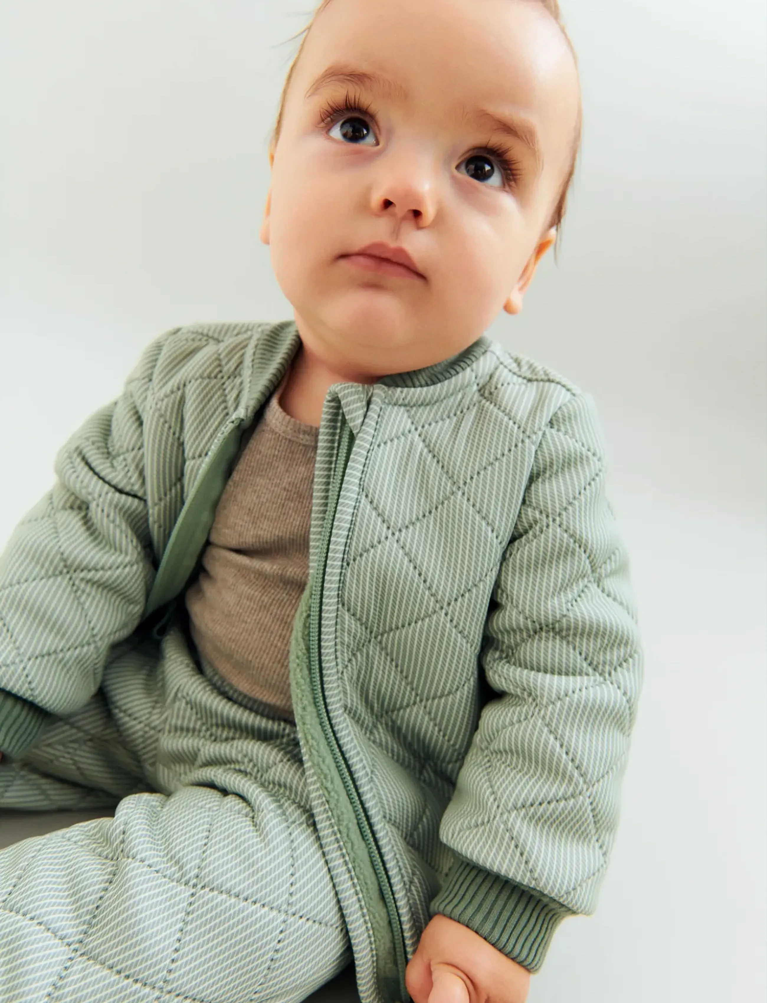 Wheat - Thermo Jacket Loui - thermo-jacken - green stripe - 0