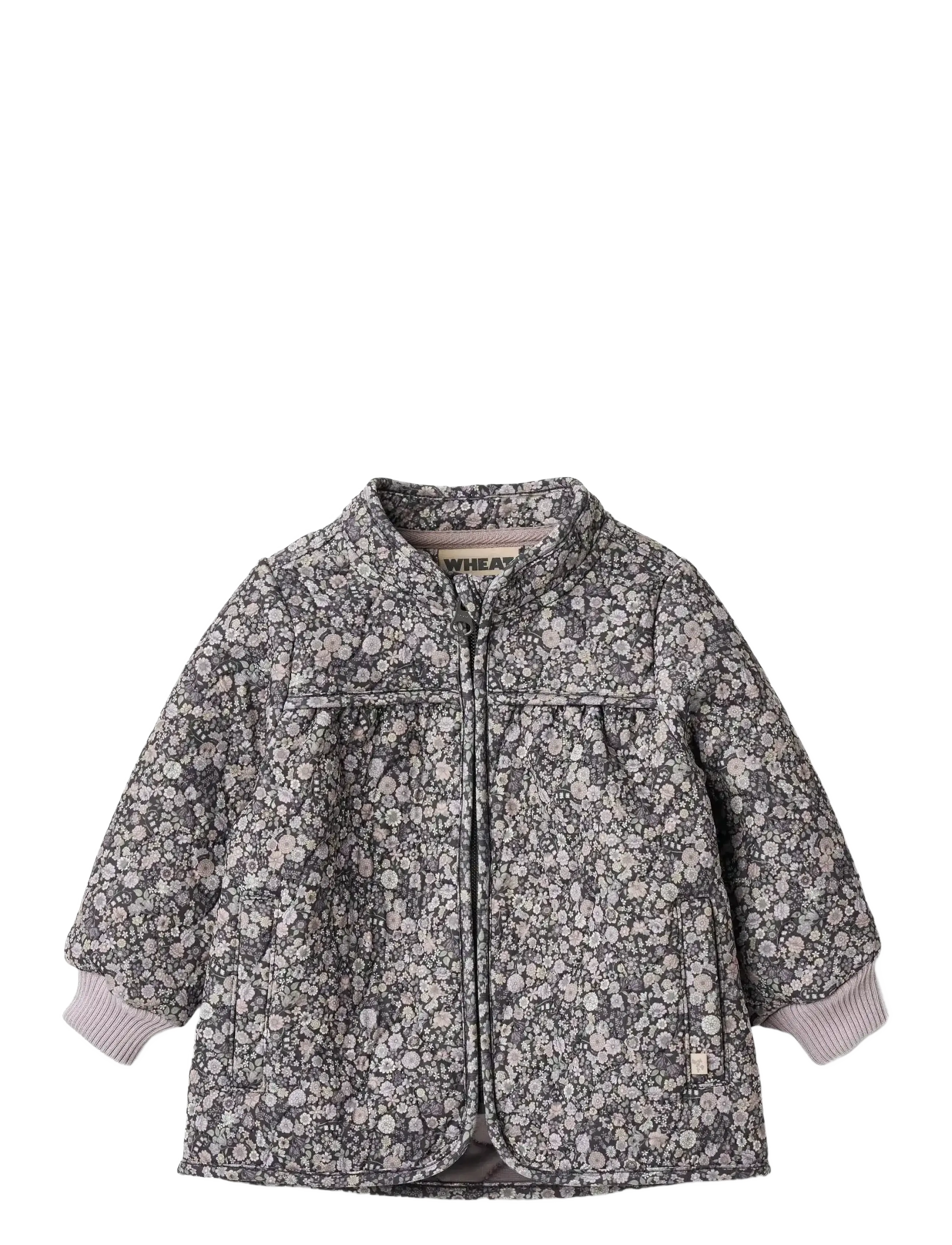 Wheat Thermo Jacket Thilde - Termokläder - BLACK SEA FLOWERS / purple