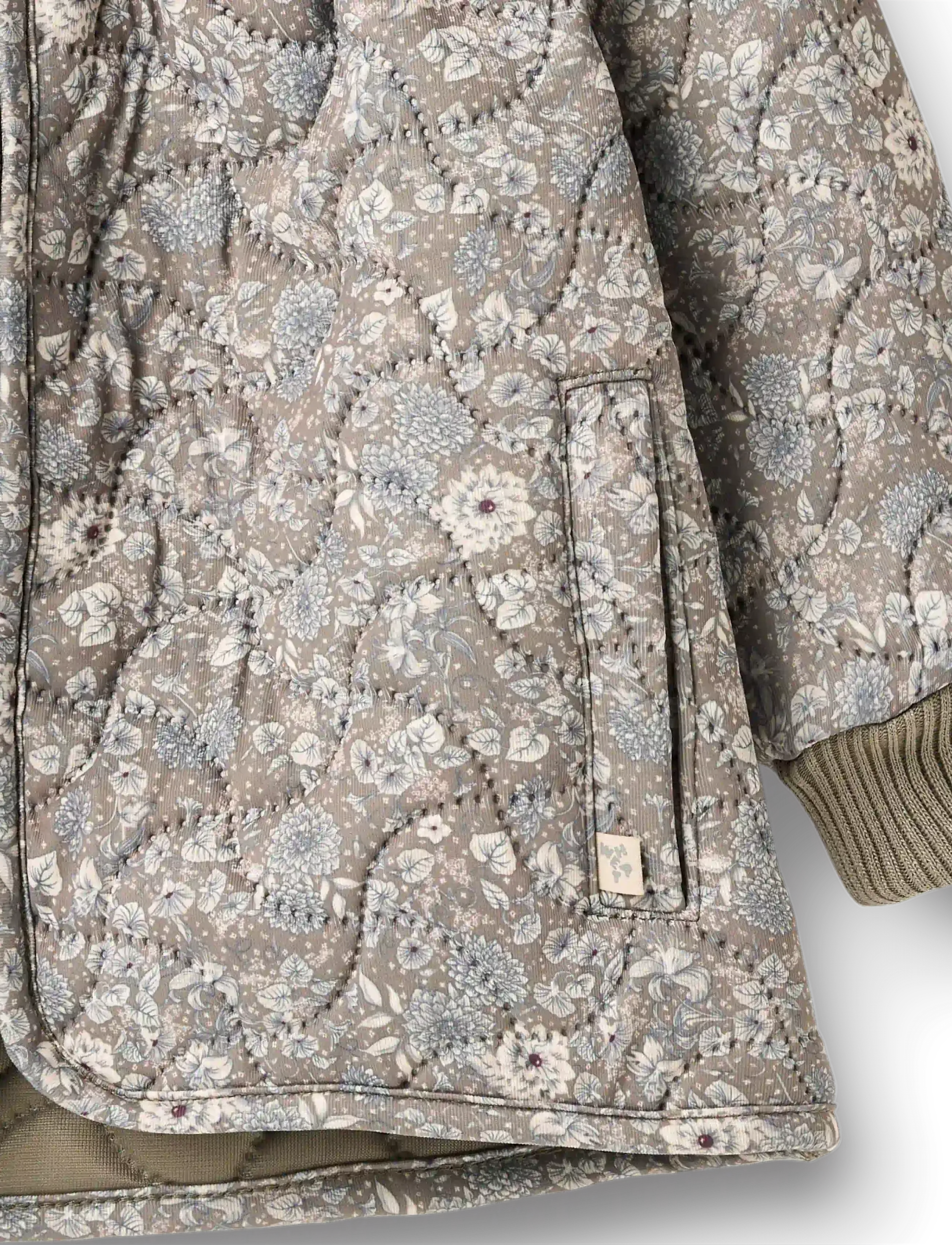 Wheat - Thermo Jacket Thilde - tepitud joped - grey stone flowers - 2