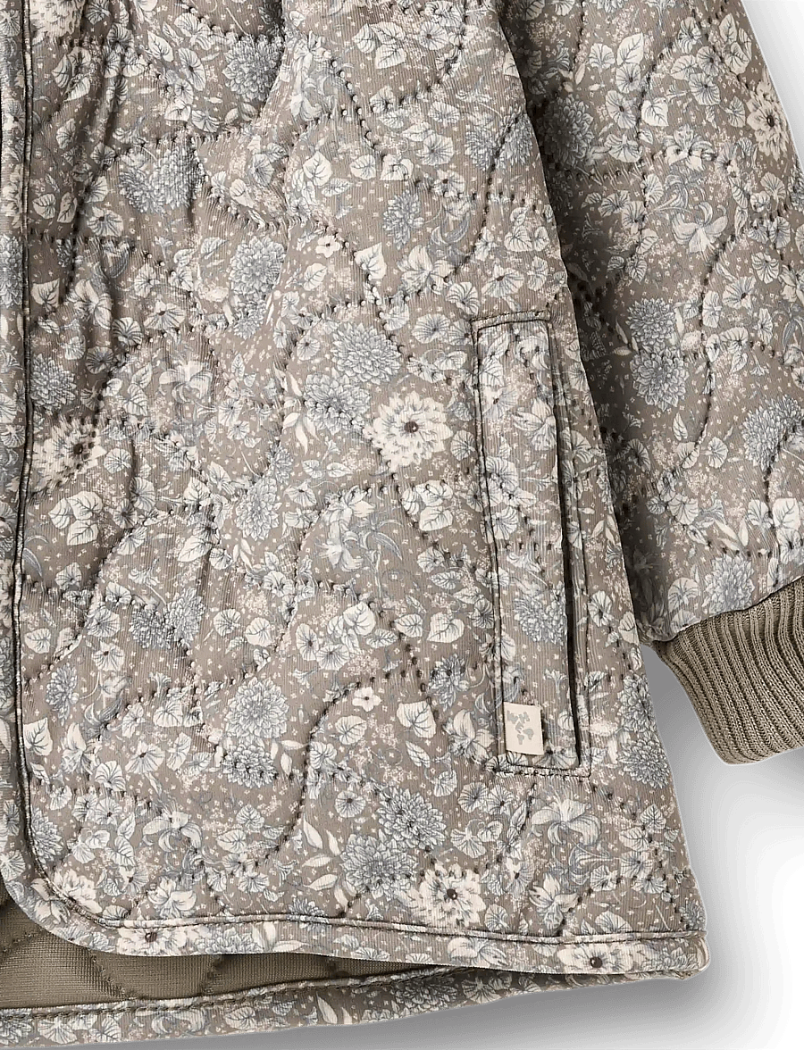 Wheat - Thermo Jacket Thilde - tepitud joped - grey stone flowers - 2