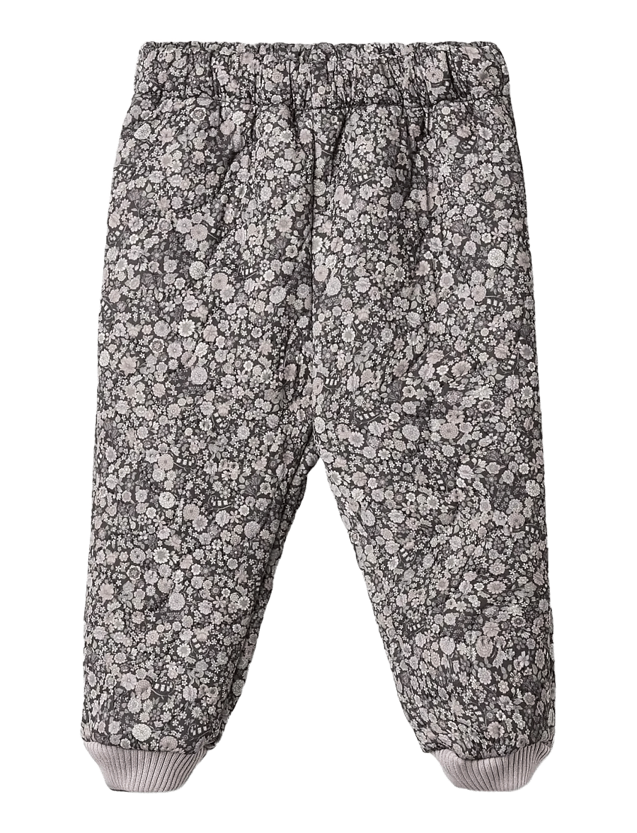 Wheat - Thermo Pants Alex - termobukser - black sea flowers - 0