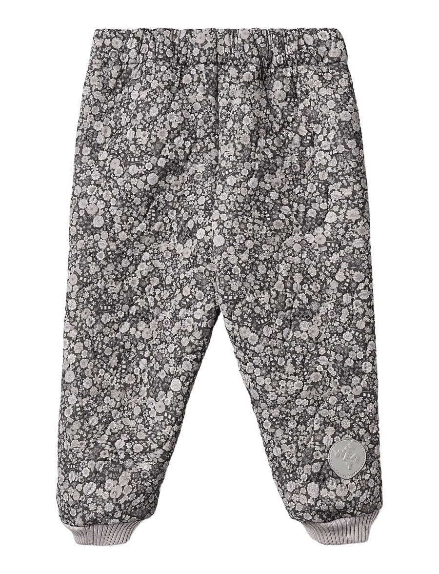 Wheat - Thermo Pants Alex - termobukser - black sea flowers - 1