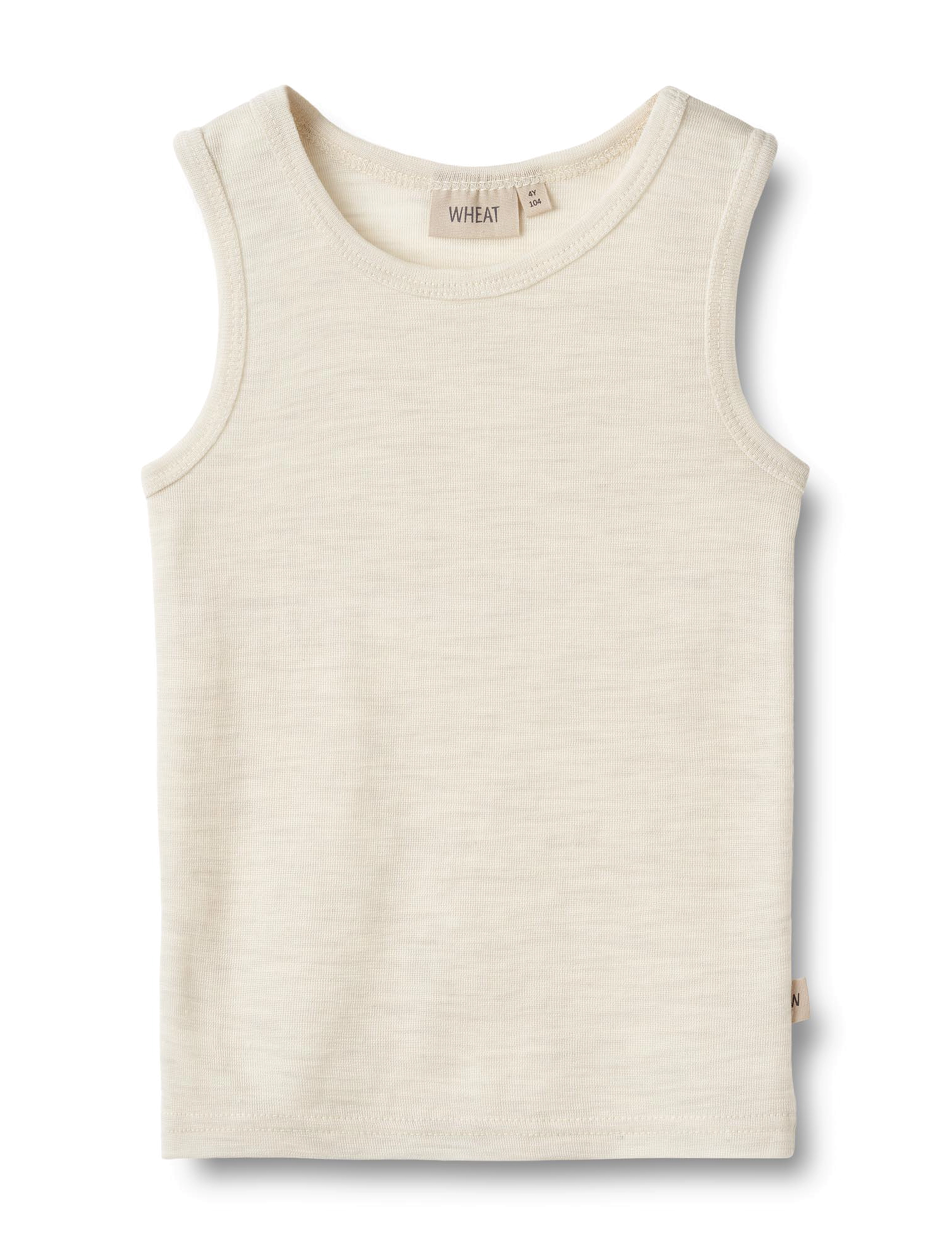 Wheat Wool Singlet Iggy, Børn, Børne Undertrøje, Str: 116