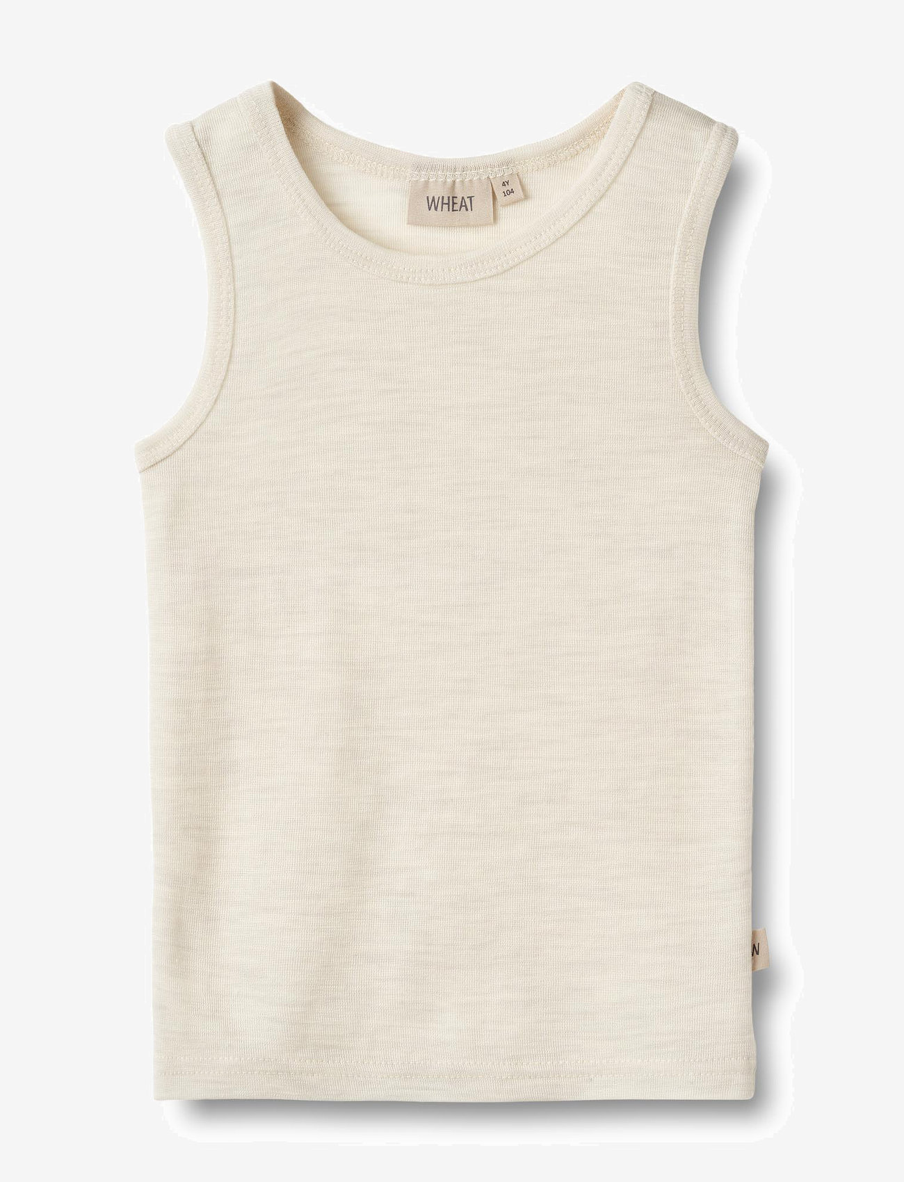 Wheat - Wool Singlet Iggy - koszulki na ramiączkach - eggshell melange - 0