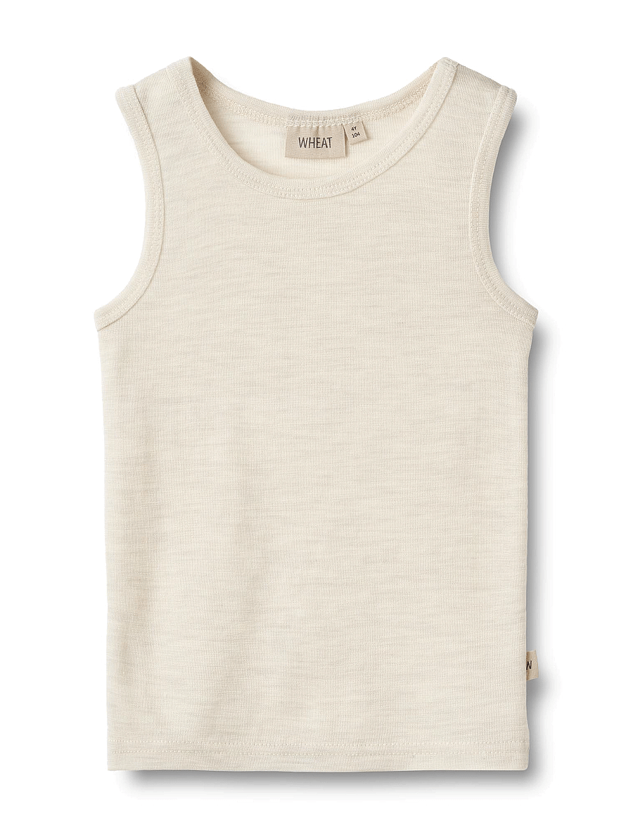 Wheat - Wool Singlet Iggy - tanktops - eggshell melange - 0
