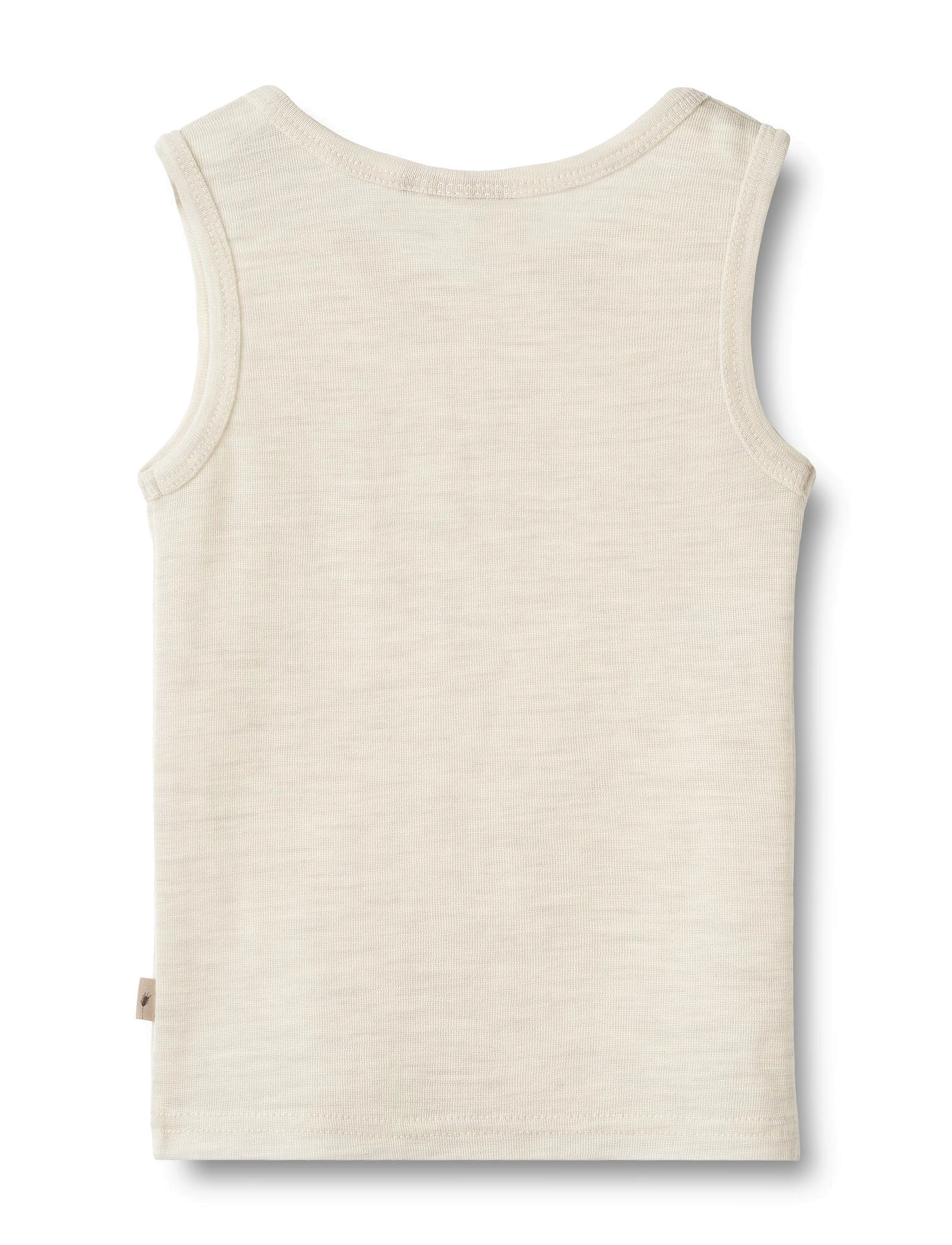 Wheat - Wool Singlet Iggy - tanktops - eggshell melange - 1