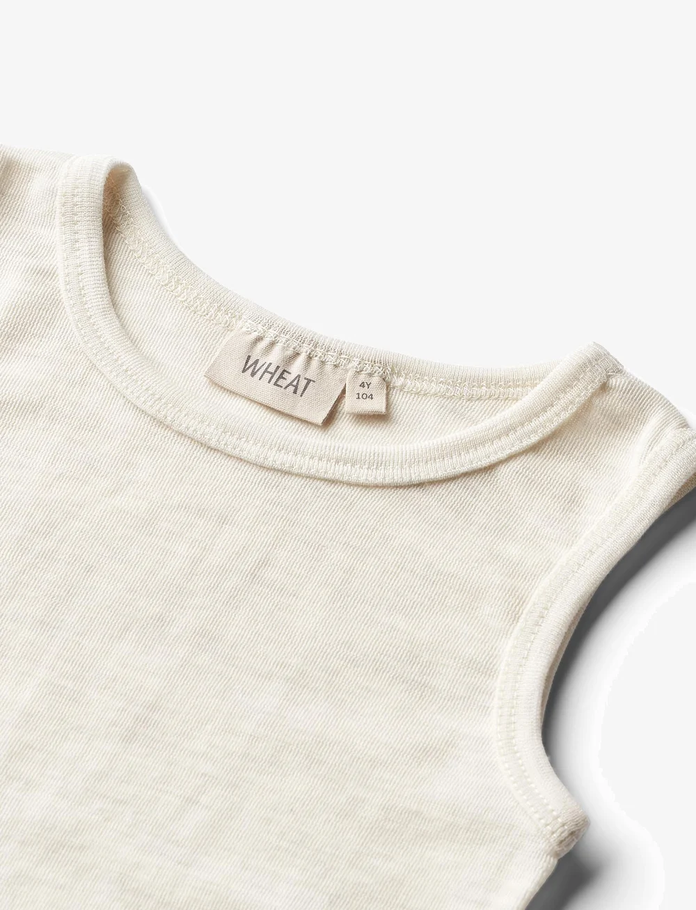 Wheat - Wool Singlet Iggy - Ærmeløs undertrøje - eggshell melange - 2