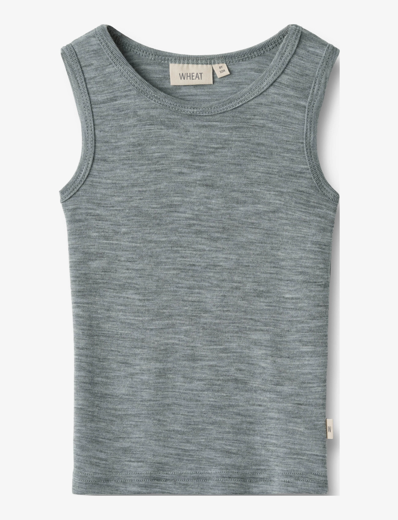 Wheat Wool Singlet Iggy - Toppar & T-shirts - MELANGE GREY / grey