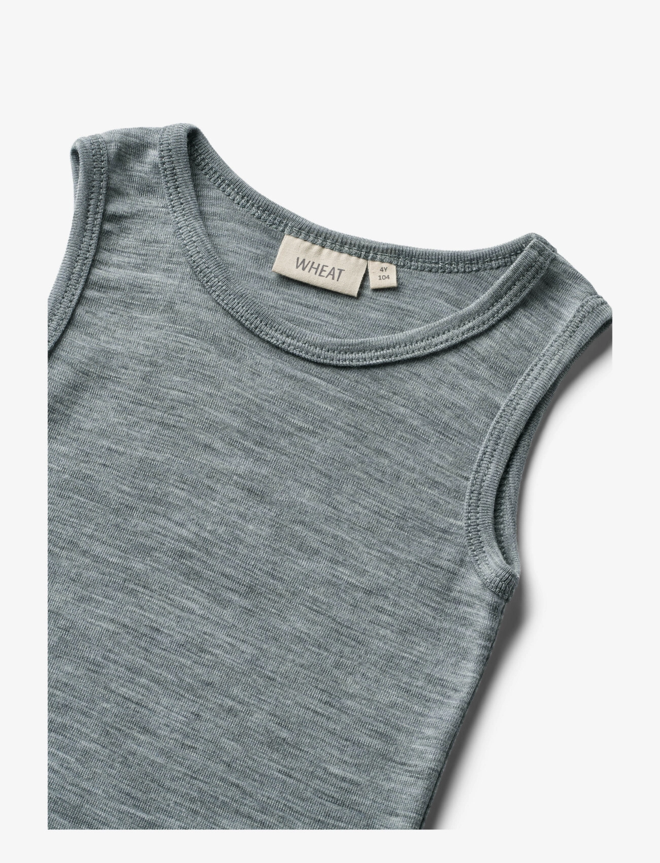 Wheat - Wool Singlet Iggy - varrukateta - melange grey - 2