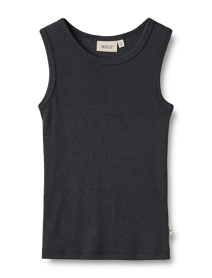 Wheat - Wool Singlet Iggy - tanktops - navy - 0