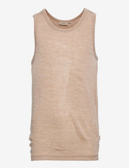 Wheat - Boys Wool Singlet - khaki melange - 0