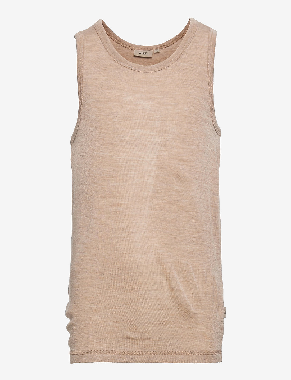 Wheat - Boys Wool Singlet - khaki melange - 0