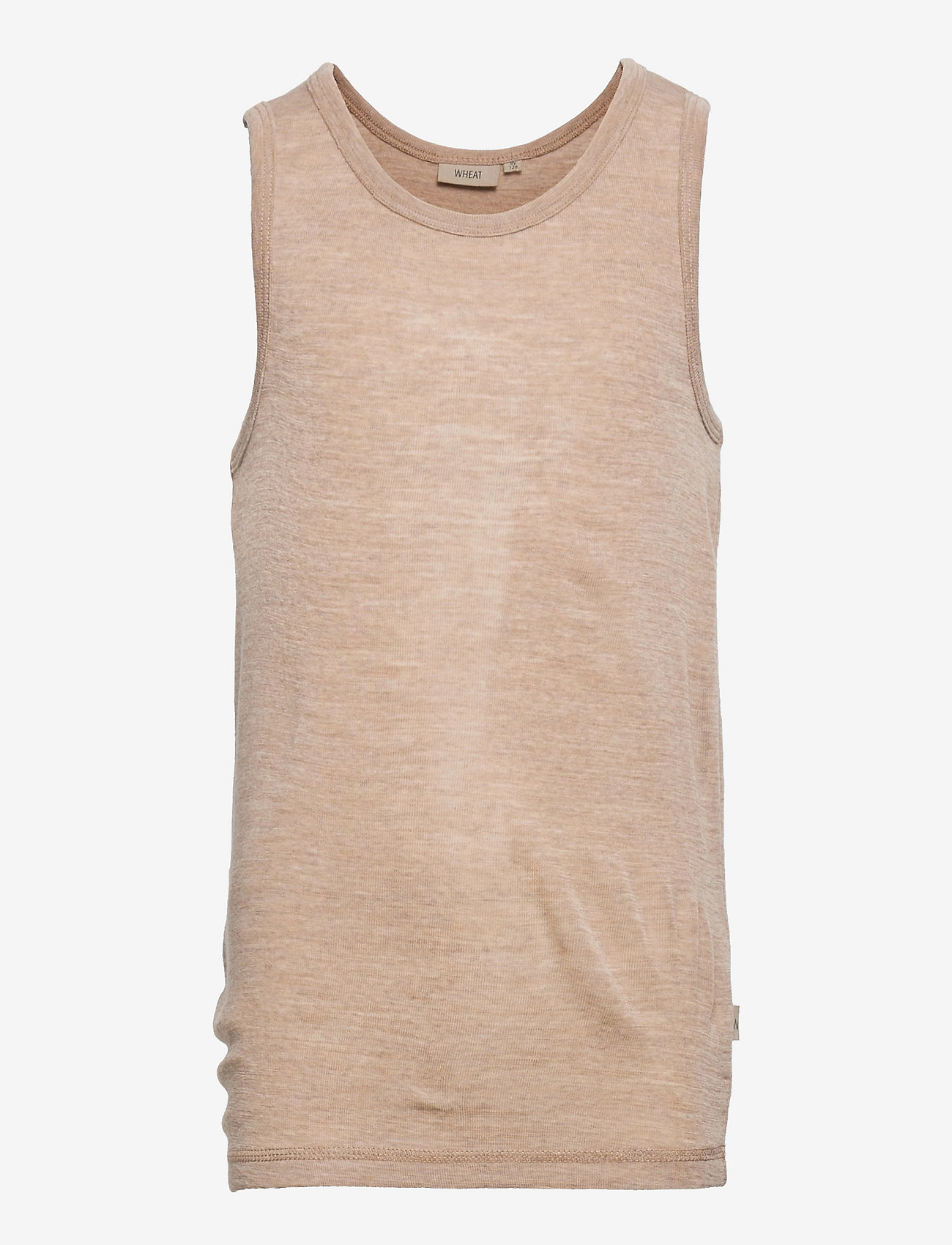 Wheat - Boys Wool Singlet - khaki melange - 0