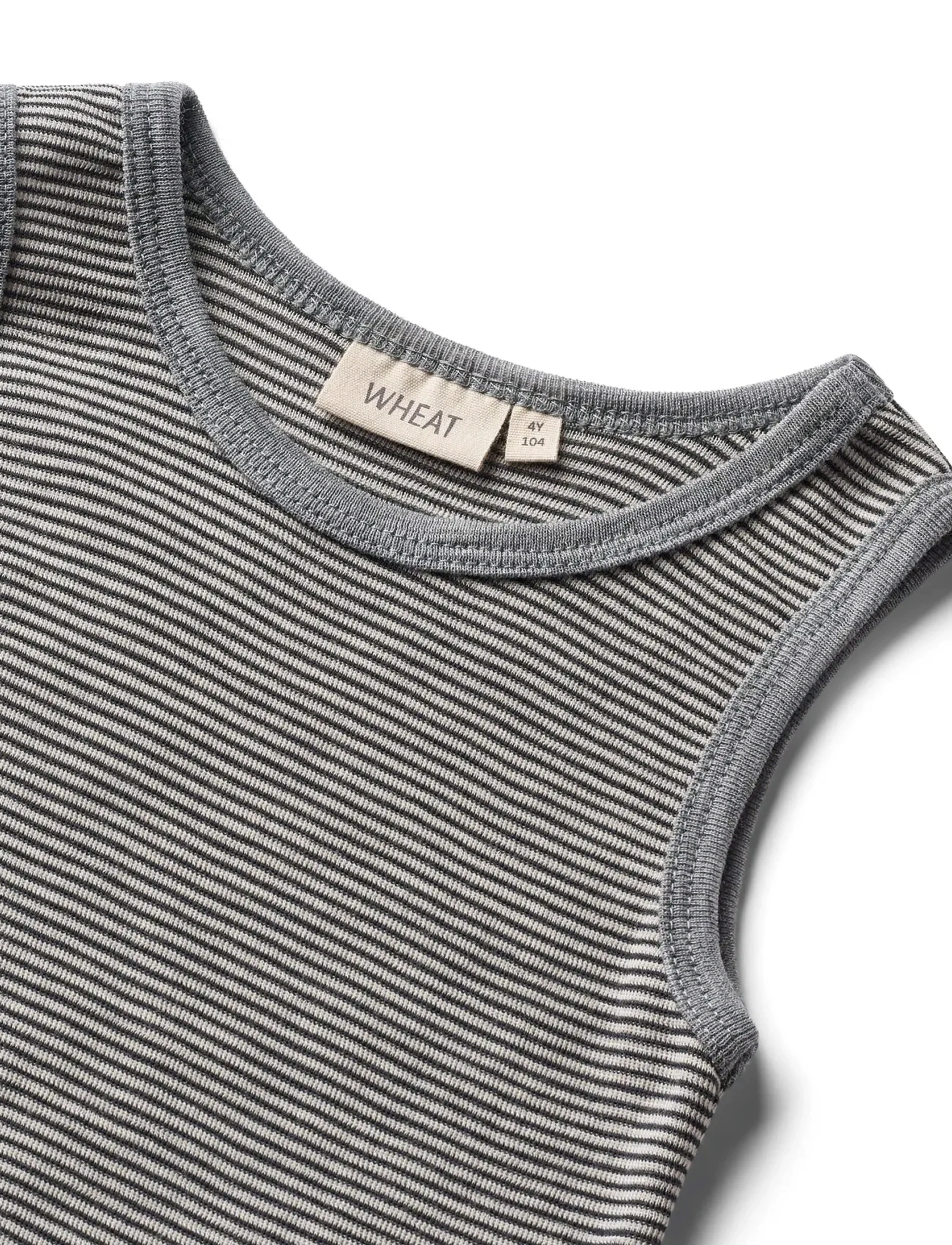Wheat - Wool Singlet Iggy - navy stripe - 2
