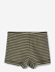 Wheat - Wool Tights Avalon - underpants - green stripe - 0
