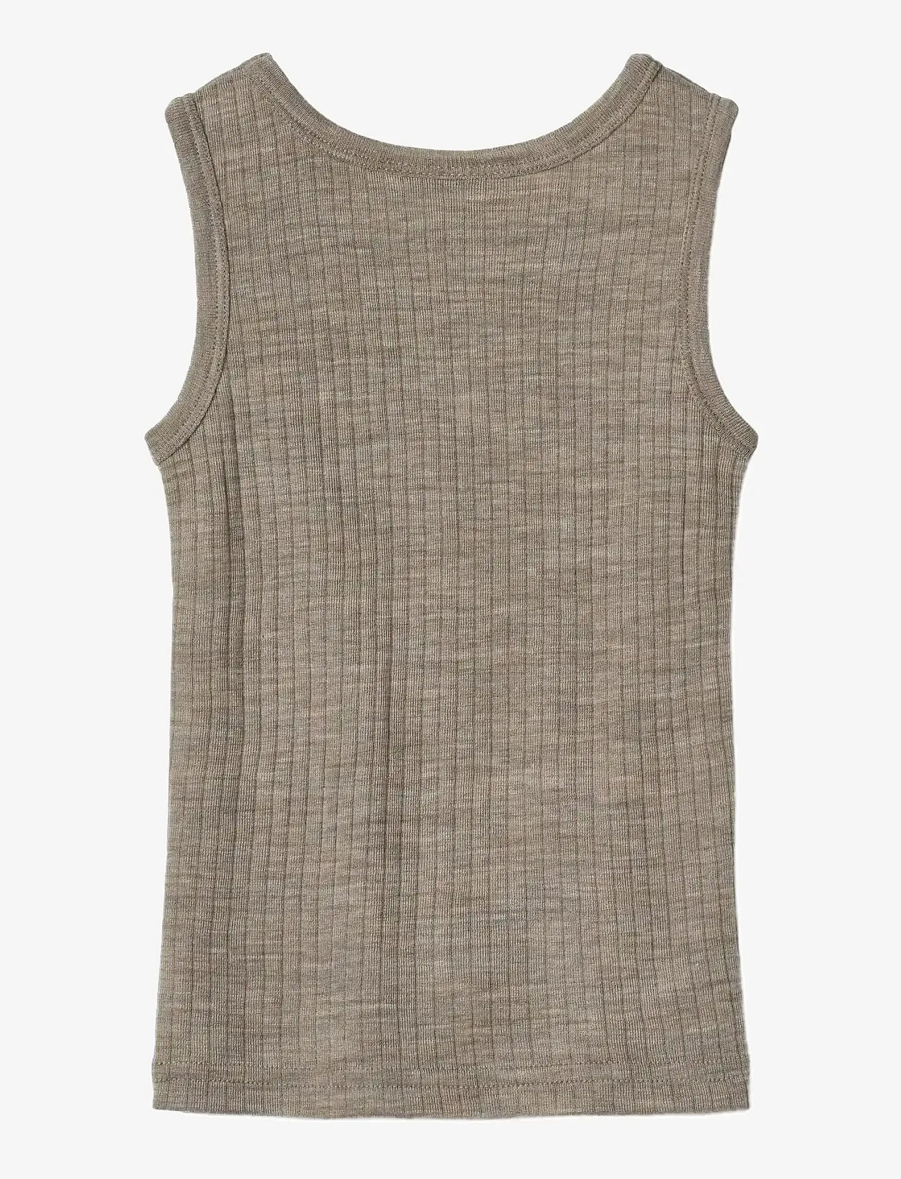 Wheat - Wool Silk Singlet Iggy - khaki melange - 1