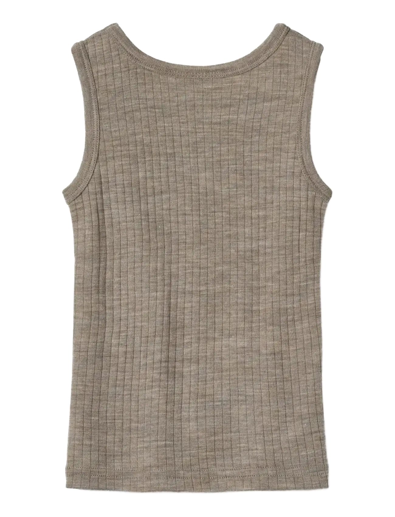 Wheat - Wool Silk Singlet Iggy - khaki melange - 1