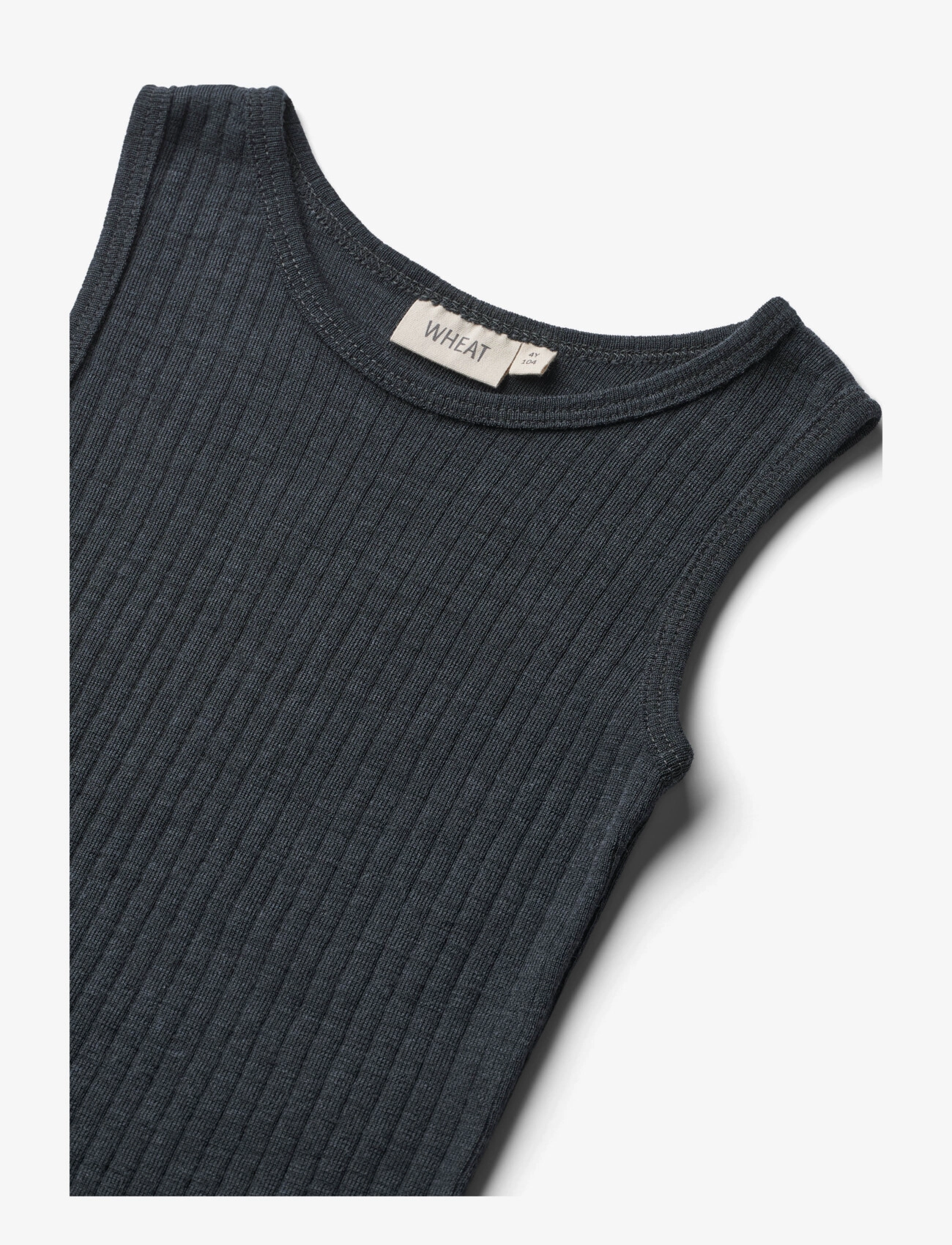 Wheat - Wool Silk Singlet Iggy - navy - 2