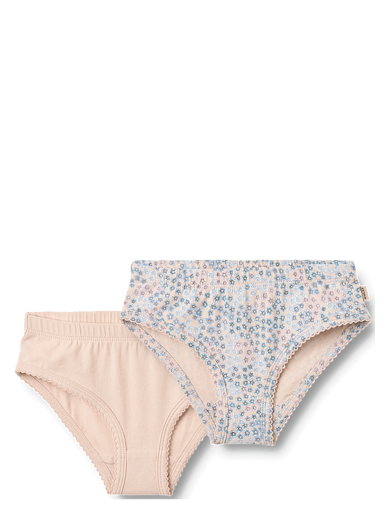 Wheat - 2 Briefs Havanna - panties - powder blue flowers - 0