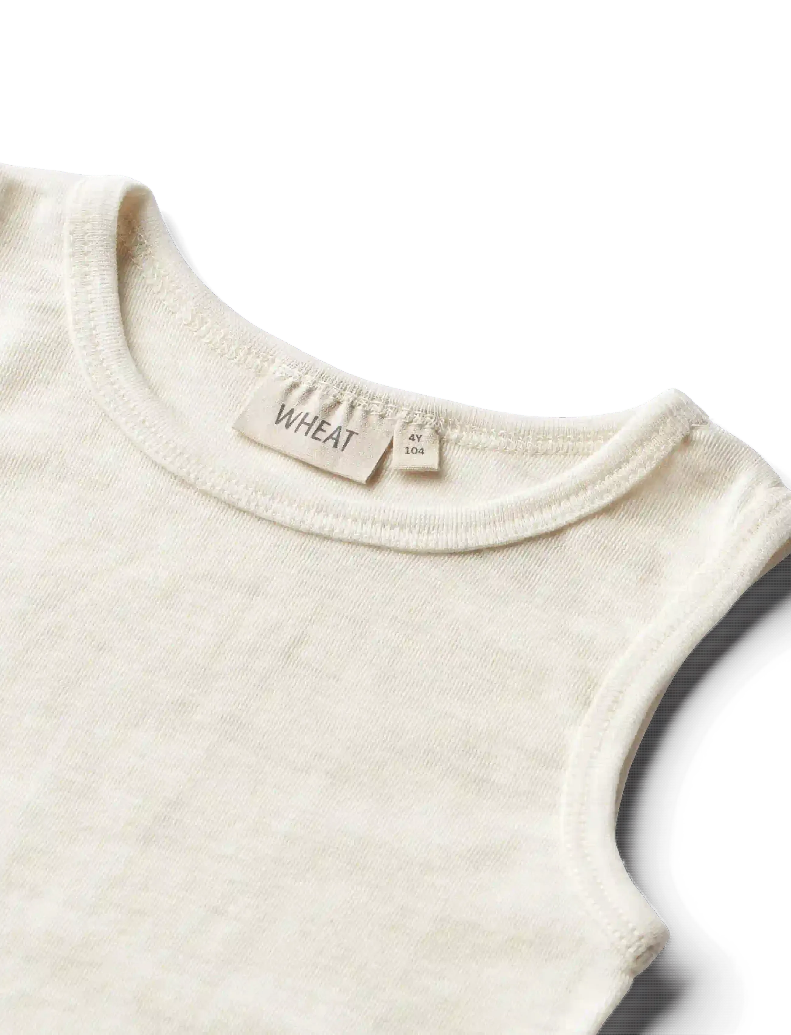 Wheat - Wool Singlet Iggy - underställströjor - eggshell melange - 2