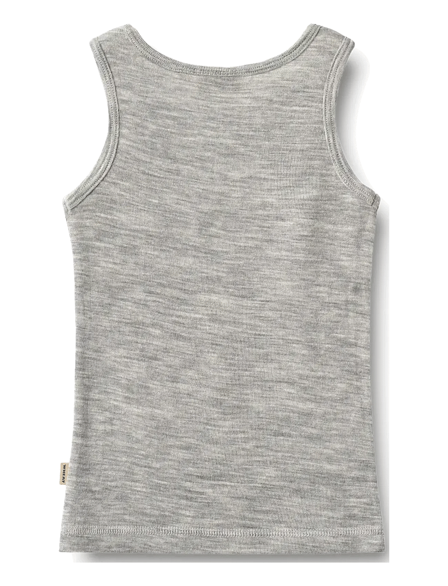 Wheat - Wool Singlet Iggy - melange grey - 1