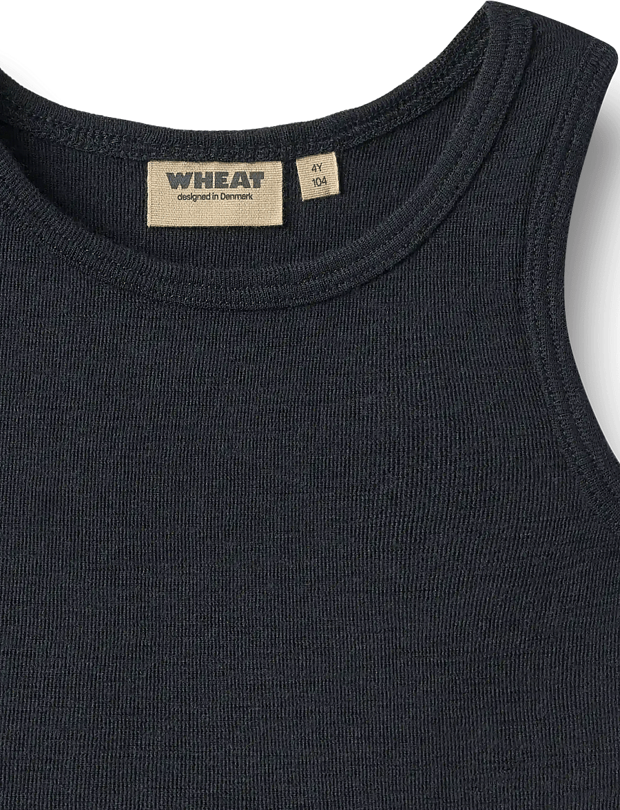 Wheat - Wool Singlet Iggy - underställströjor - navy - 2