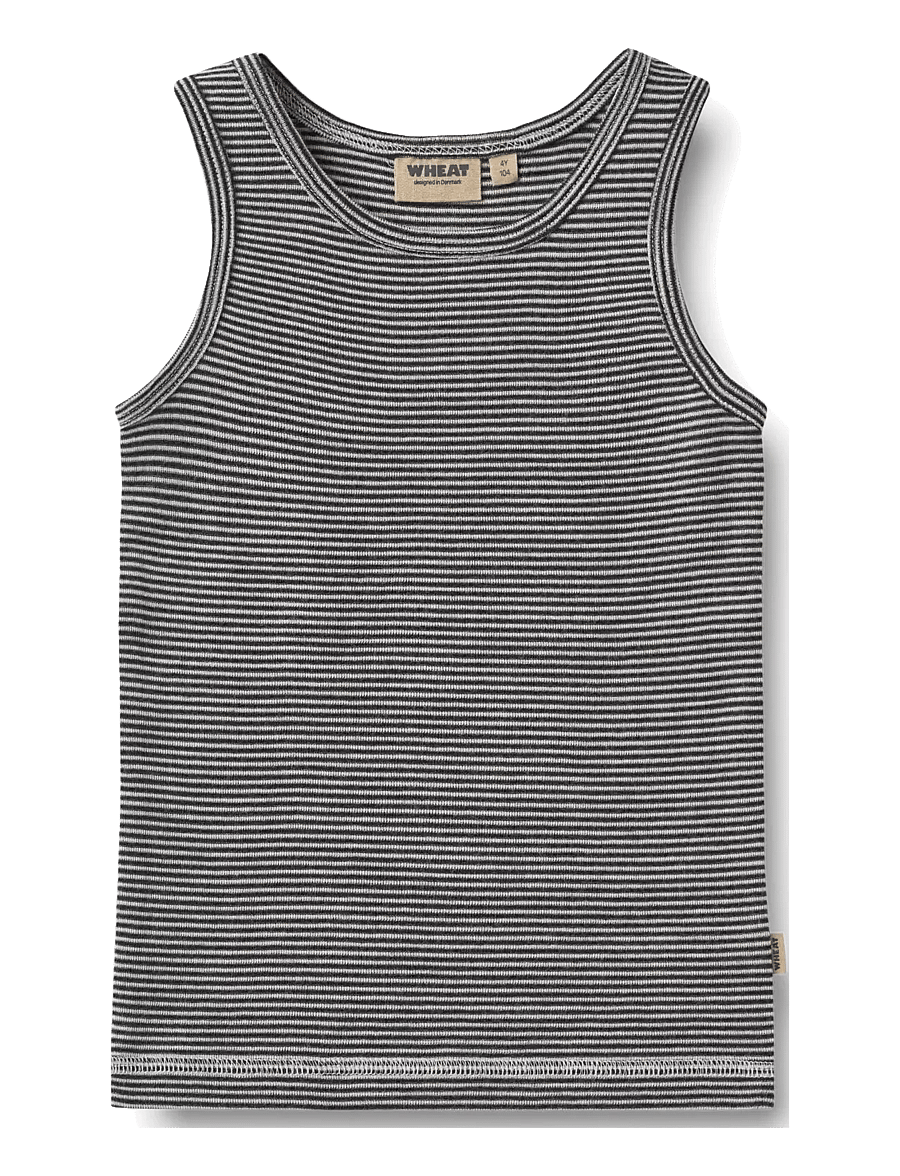 Wheat - Wool Singlet Iggy - topid - navy stripe - 0