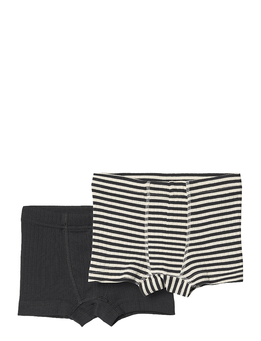 Wheat - 2 Boxershorts Louis - pesu - navy rib stripe - 0