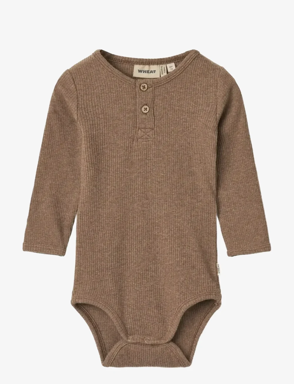 Wheat - Body L/S Benny - langärmelige bodys - coffee melange - 0