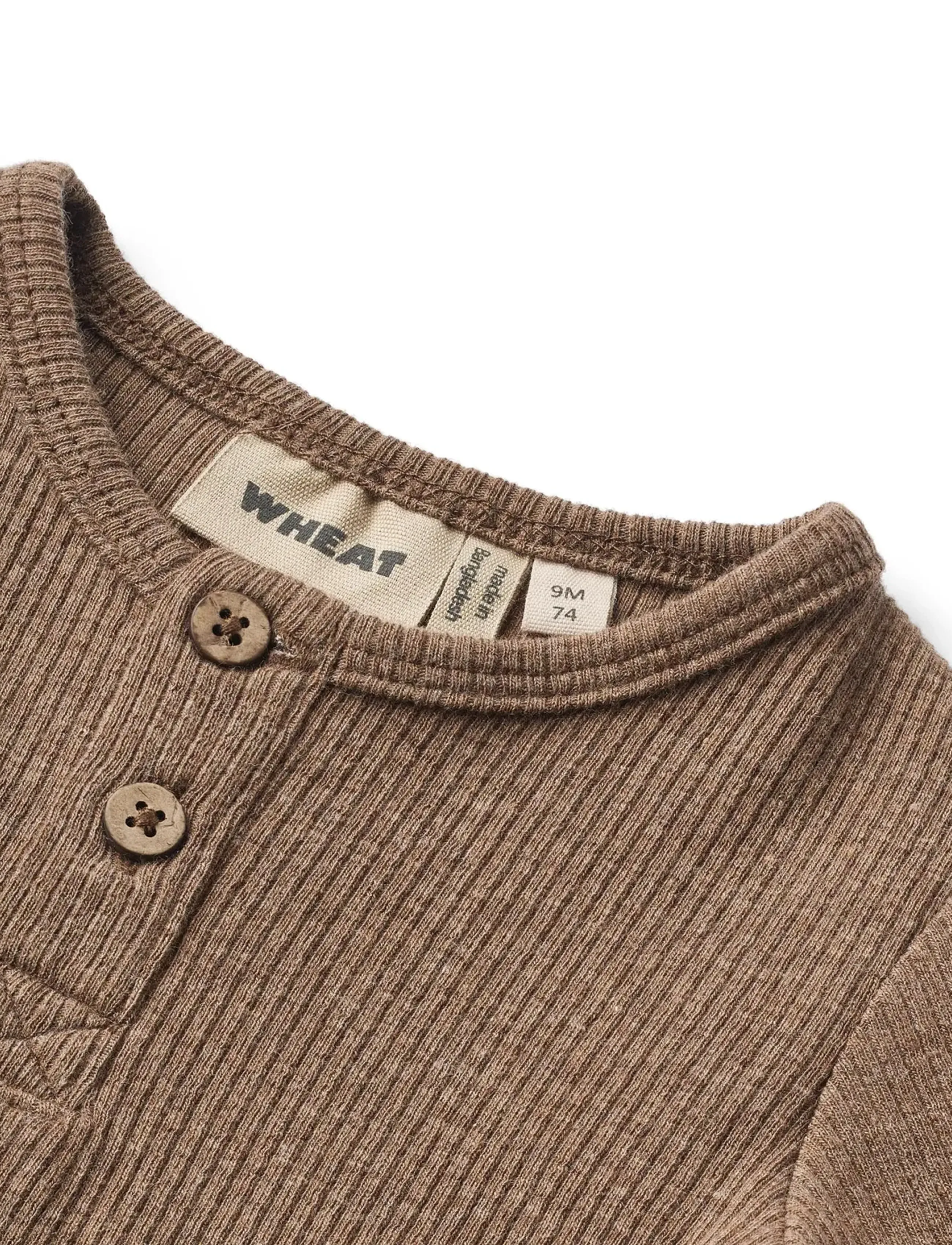Wheat - Body L/S Benny - coffee melange - 2