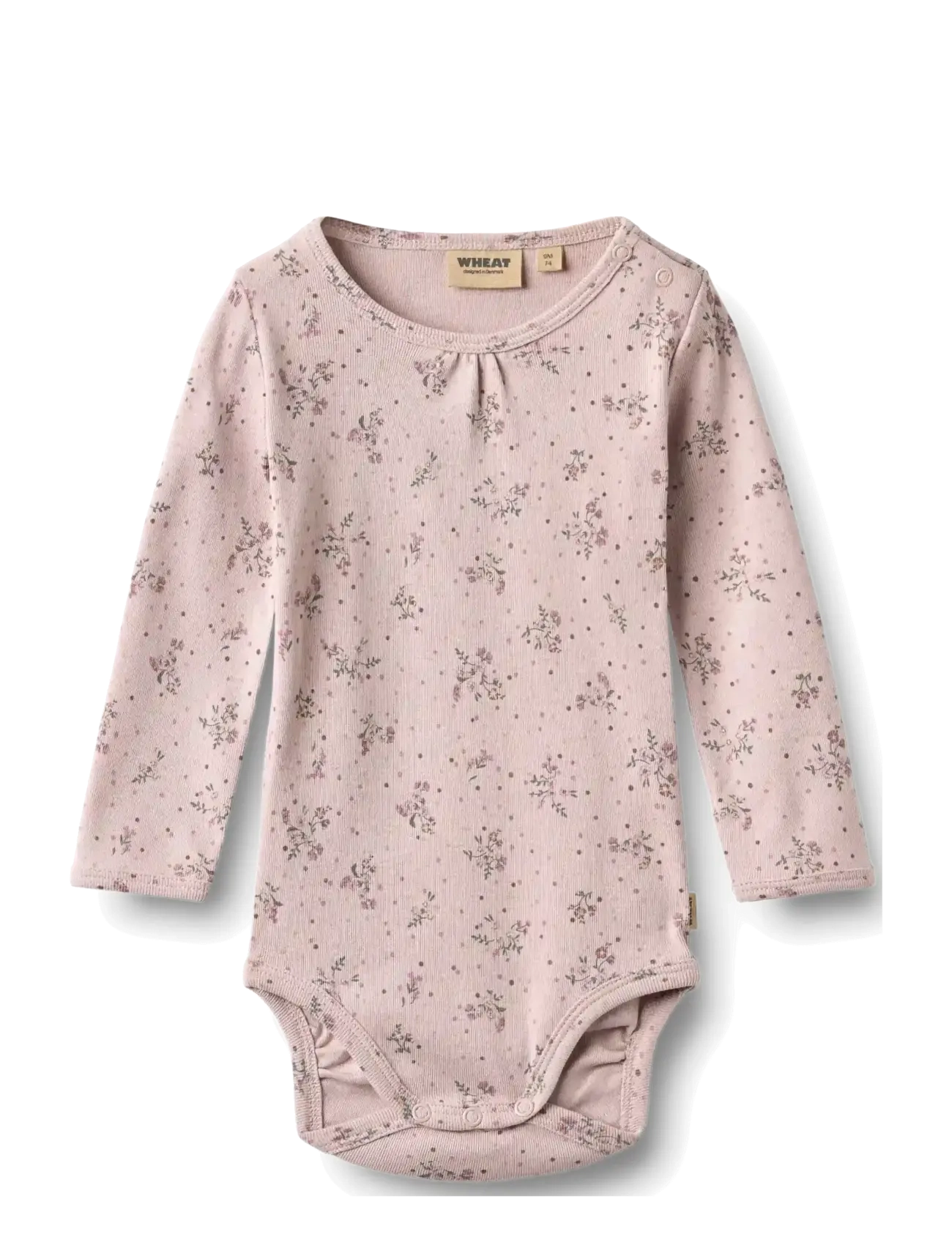 Wheat Body L/S Roselinde - Long-sleeved bodies - LILAC FLOWERS / purple
