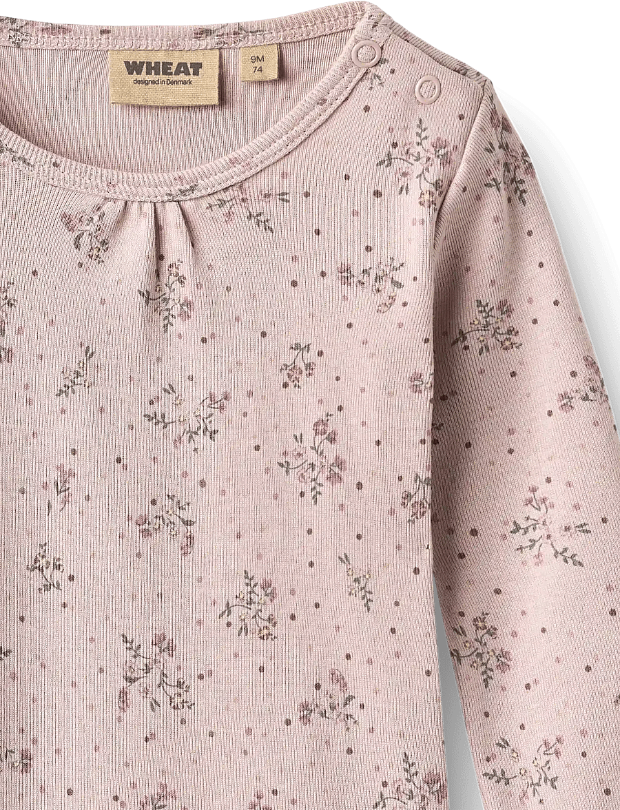 Wheat - Body L/S Roselinde - lilac flowers - 2