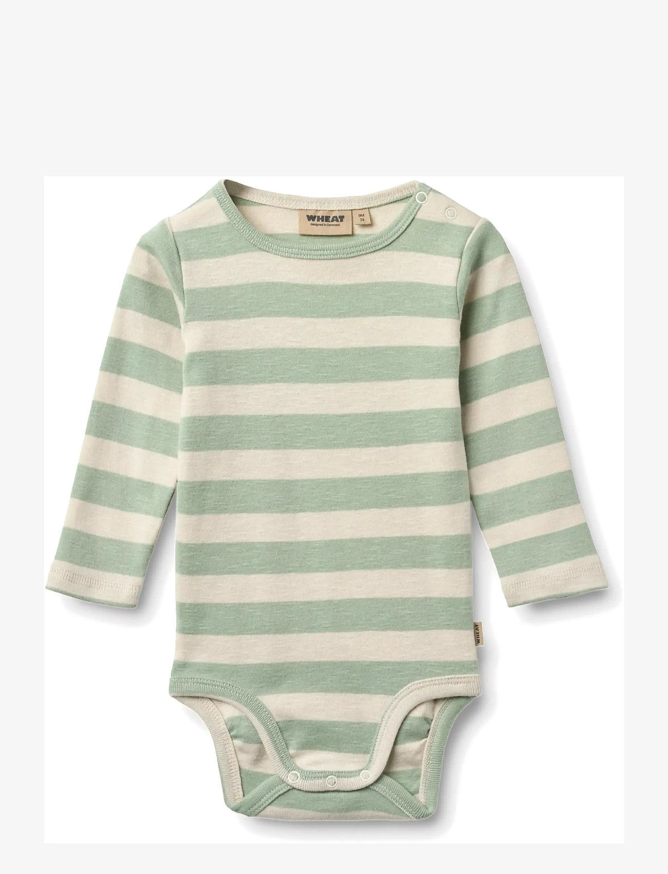 Wheat - Body L/S Freddie - pikkade varrukatega bodid - mint stripe - 0