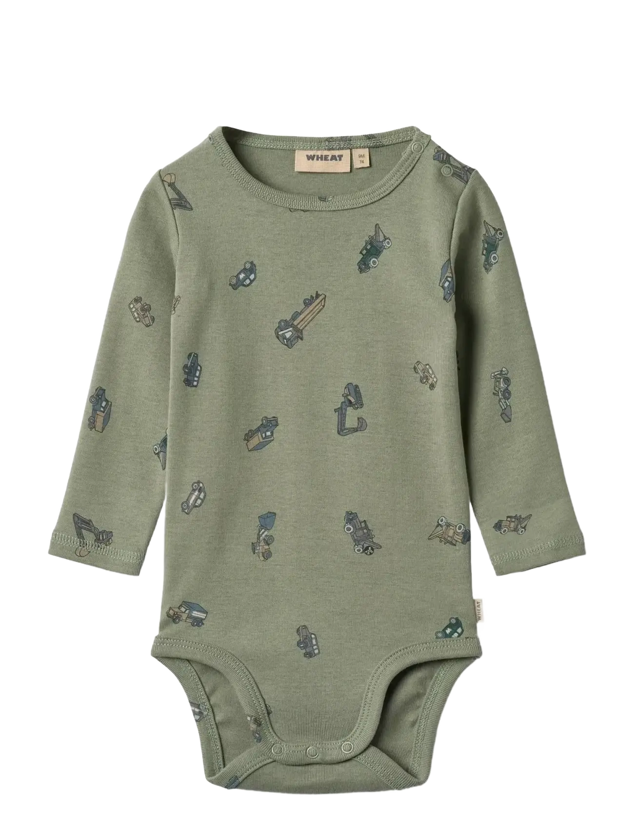 Wheat Body L/S Freddie - 4 for 3 - DUSTY GREEN CARS / green