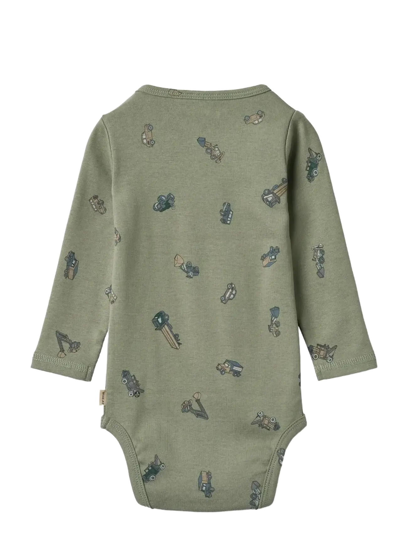 Wheat - Body L/S Freddie - long-sleeved bodies - dusty green cars - 1