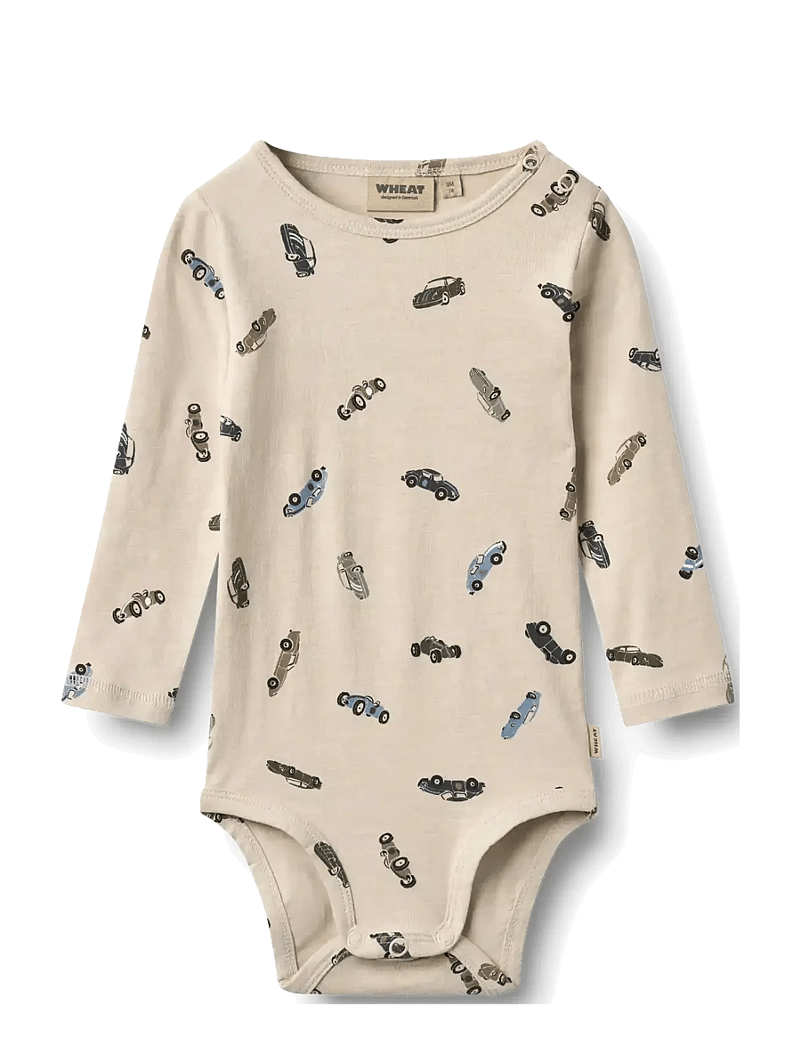 Wheat - Body L/S Freddie - langärmelige bodys - cars - 0