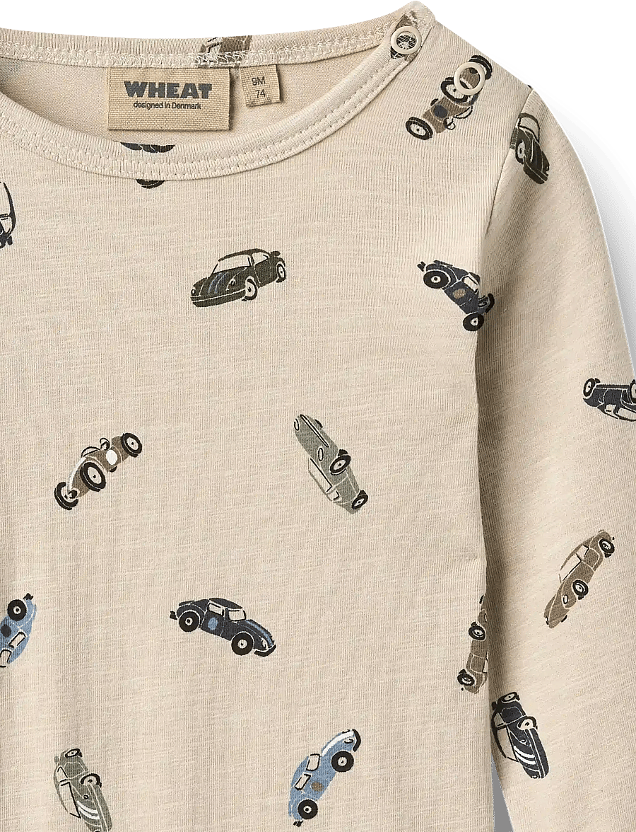 Wheat - Body L/S Freddie - langärmelige bodys - cars - 2