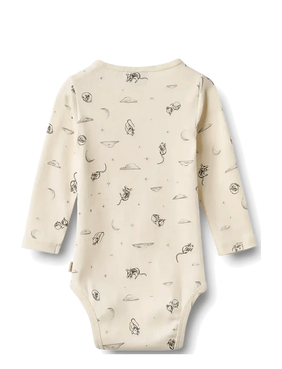 Wheat - Body L/S Freddie - långärmade bodies - dreaming mouse - 1