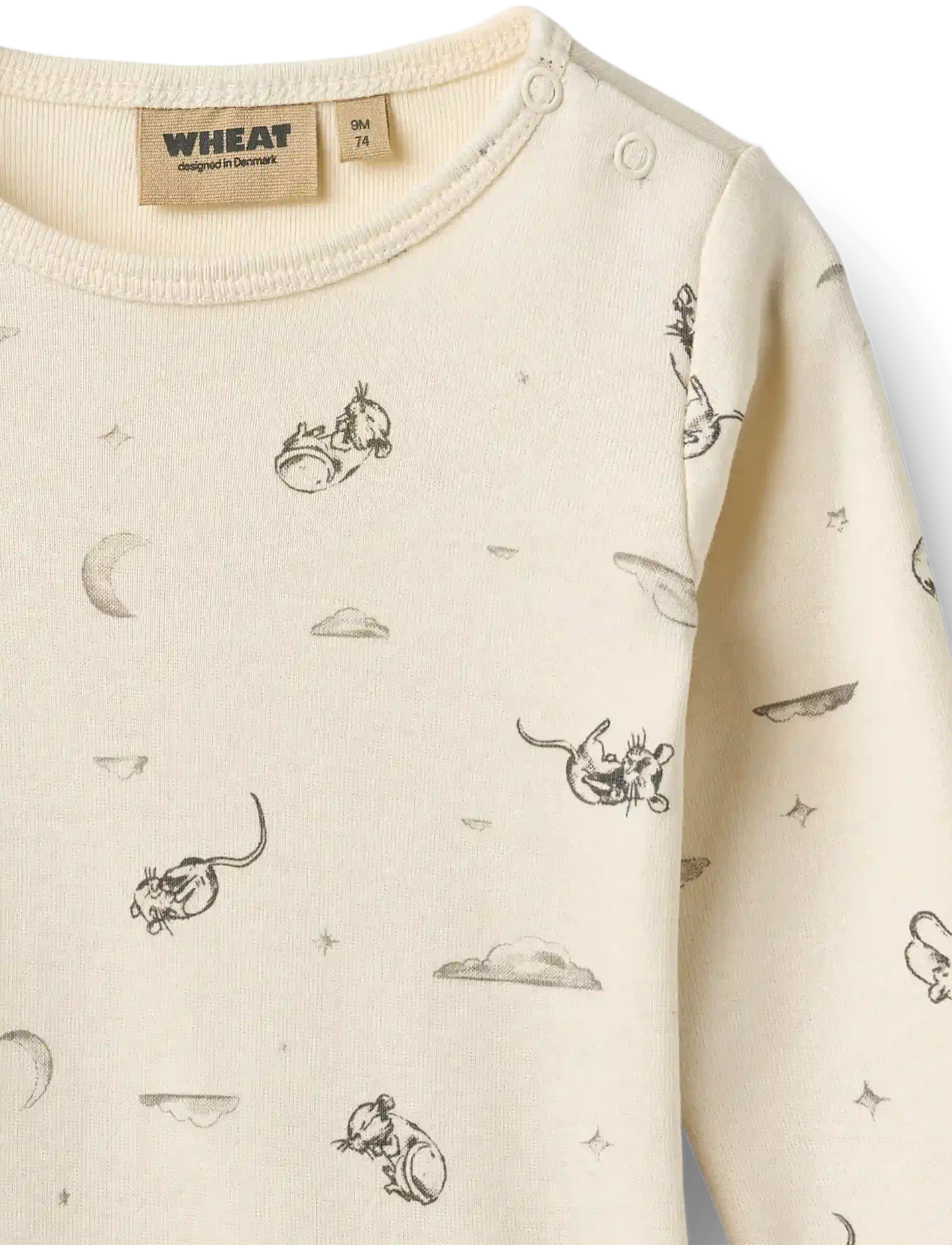 Wheat - Body L/S Freddie - långärmade bodies - dreaming mouse - 2