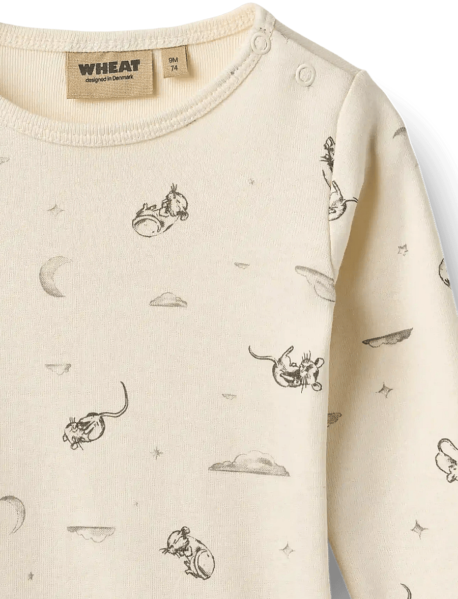 Wheat - Body L/S Freddie - långärmade bodies - dreaming mouse - 2