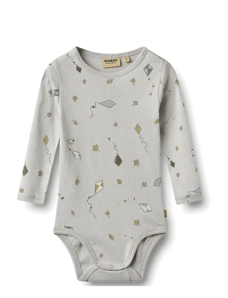 Wheat - Body L/S Freddie - langärmelige bodys - mellow sky kites - 0