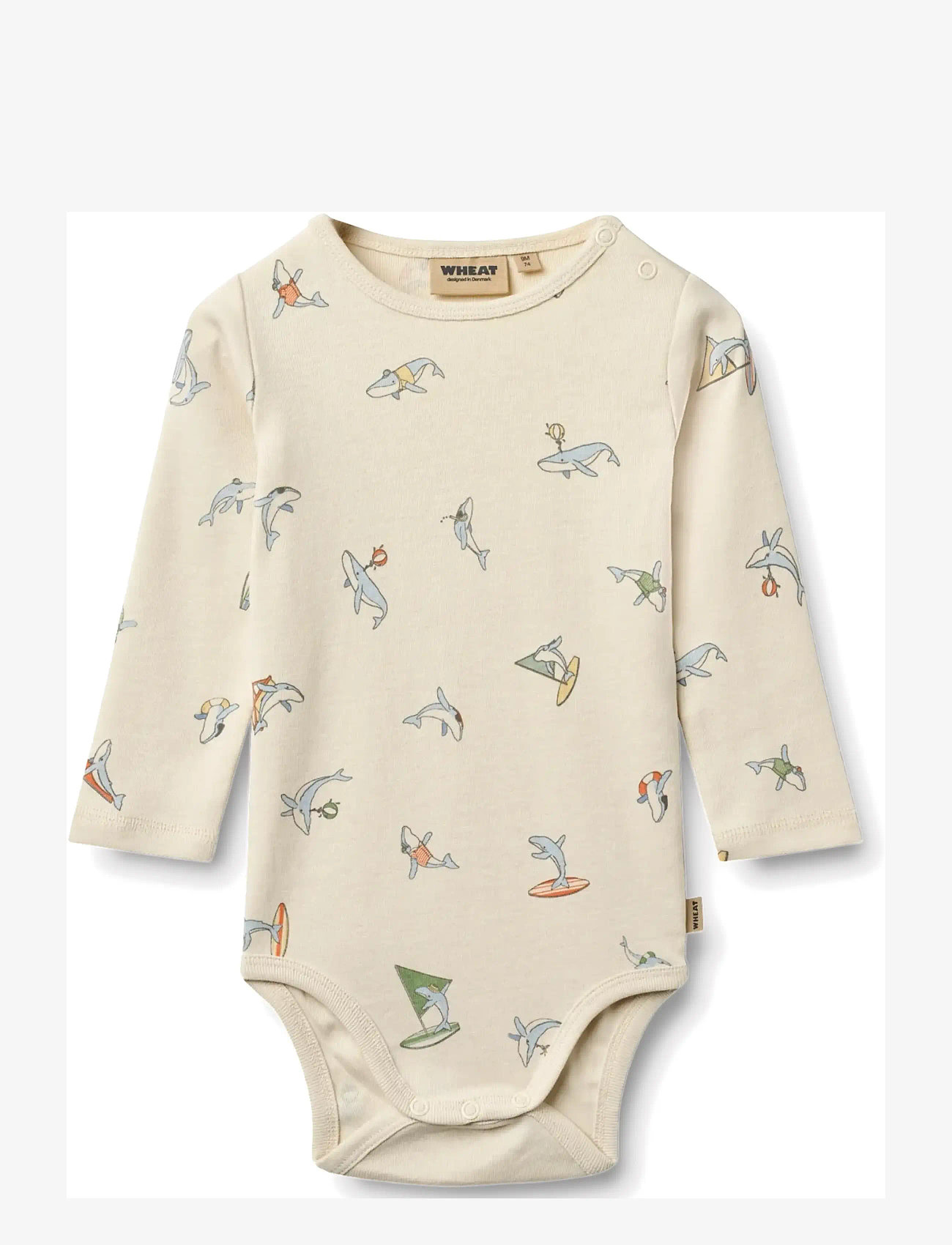 Wheat - Body L/S Freddie - long-sleeved bodies - whale friends - 0