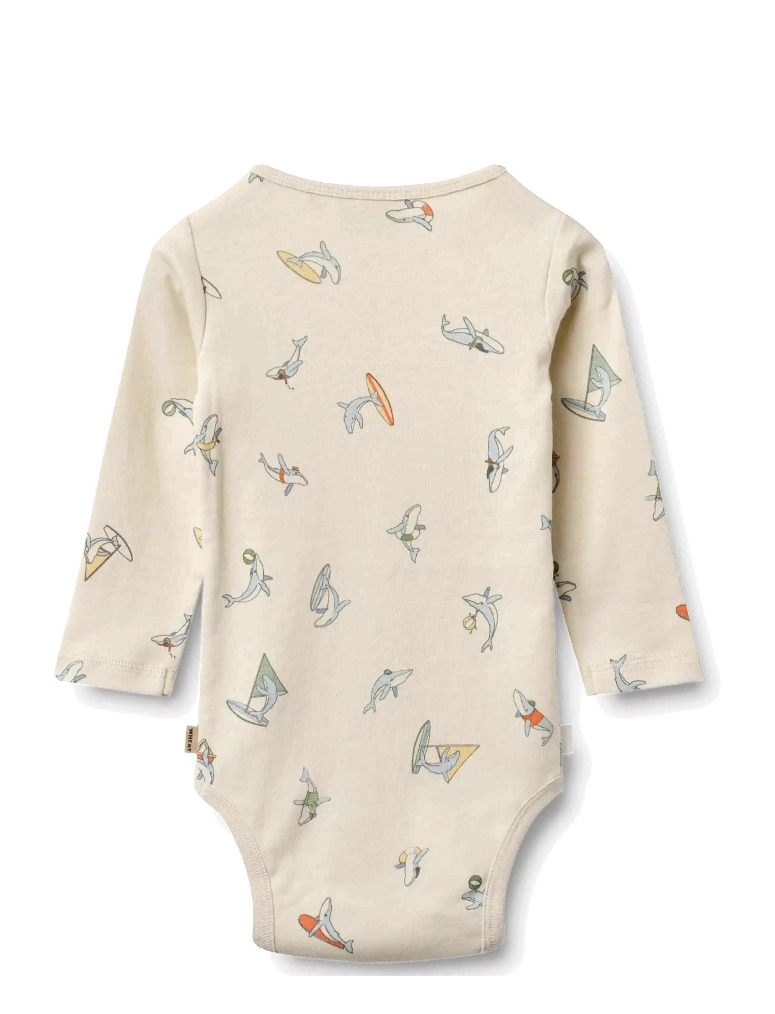 Wheat - Body L/S Freddie - smėlinukai ilgomis rankovėmis - whale friends - 1