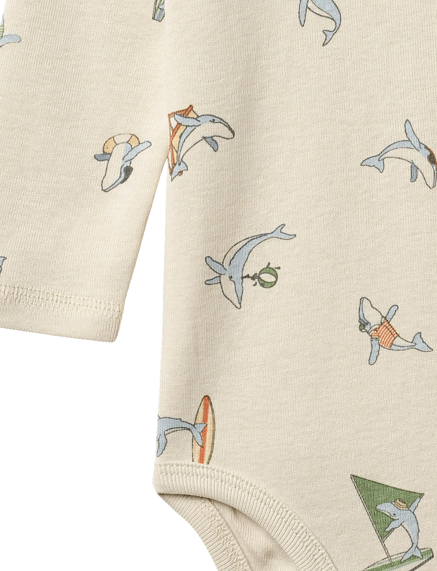 Wheat - Body L/S Freddie - langärmelige bodys - whale friends - 2