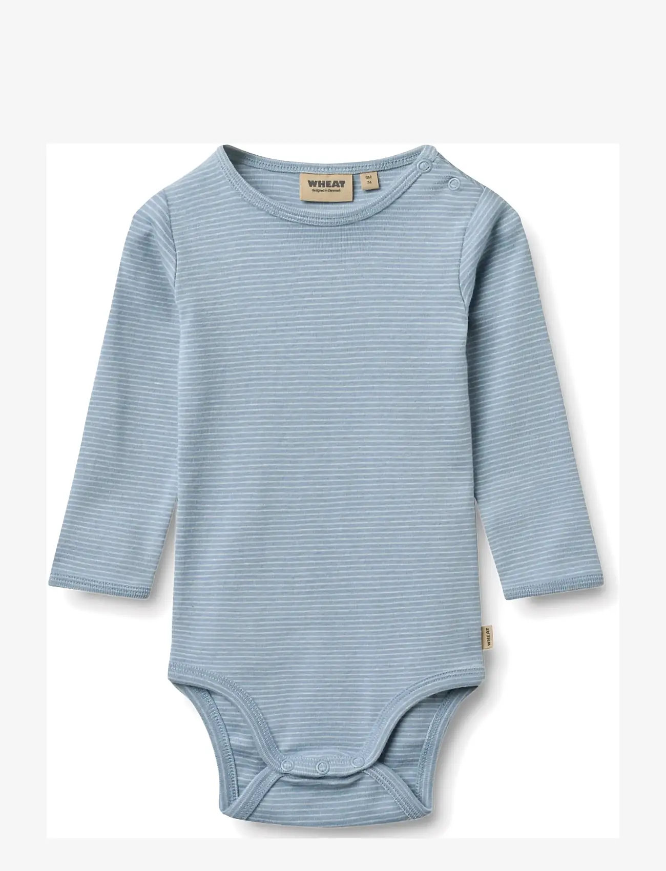 Wheat - Body L/S Berti - pikkade varrukatega bodid - faded blue stripe - 0
